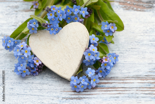 Fototapete Vergissmeinnicht Mit Herz Fototapeten Wallsheaven Carola Schubbel