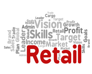 Retail Word Represents Market Marketing And Retailing