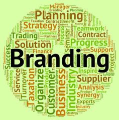 Branding Word Indicates Company Identity And Branded