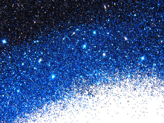 Naklejka na ściany i meble Beautiful background of blue and black glitter sparkle on white 