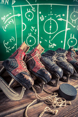 Naklejka premium Plan to playing in hockey matches