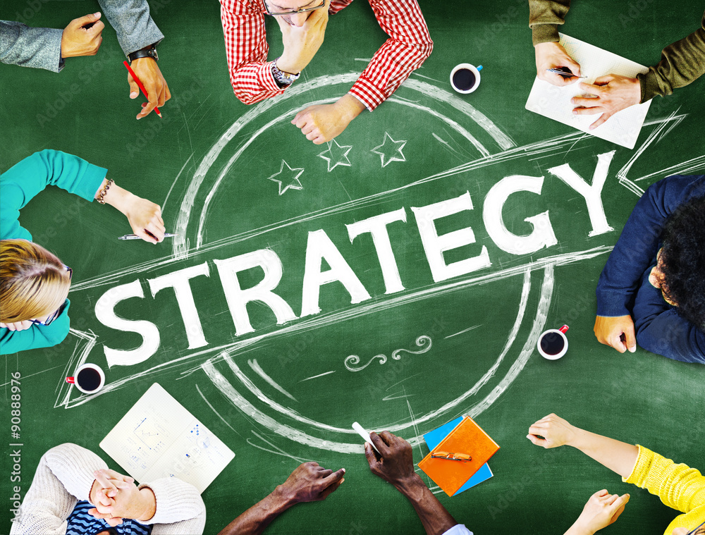 Sticker Strategy Thinking Planning Teamwork Collaboration Concept - Stickers