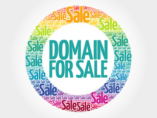 DOMAIN FOR SALE vector words cloud, business concept background