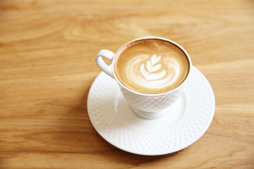 coffee on wood background