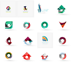 Set of various geometric icons