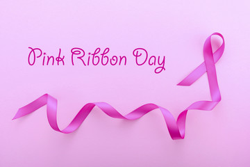 Pink Ribbon Charity for Womens Health Awareness ribbon.