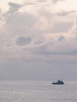 Fishing Boat at Sunrise