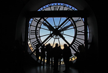 The clock at the Orsay Museum (Musée d'Orsay), Paris, France
