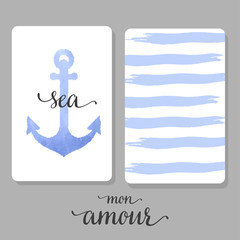 Sea set journaling printable cards