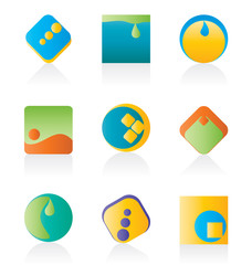 Set of nine Logo Design elements, vector illustration