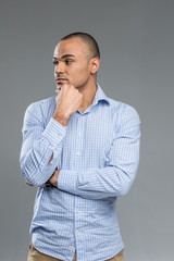 Elegant young handsome man. Studio fashion portrait