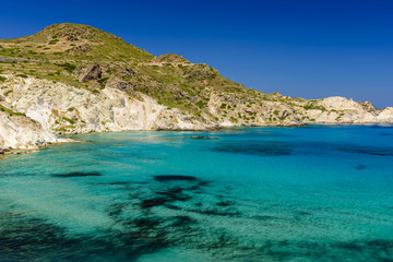 The picturesque pobieranie the Greek island of Milos, Mandrakia village, Milos island, Cyclades, Greece.