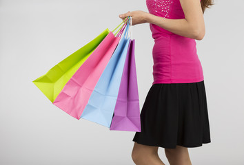 Woman with shopping bags