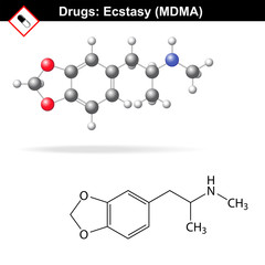 Ecstasy mdma drug structure