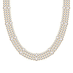 Chunky chain with pearls necklace or bracelet.