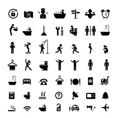  hotel and travel icon set