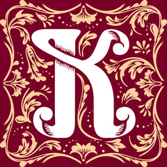 old vintage letter K