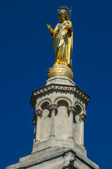 Fototapeta na wymiar Statue Notre Dame des Doms