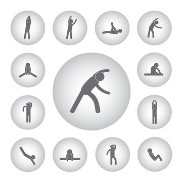 basic icon for body exercise