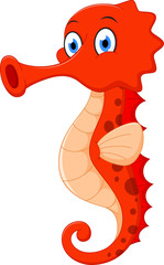 Cute seahorse cartoon © musri