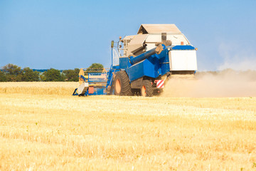 Obraz premium Combine harvester working