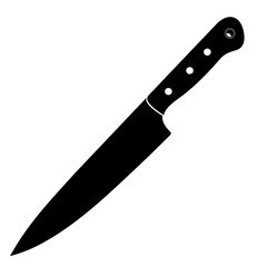 silhouette kitchen knife vector illustration