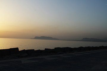 Obraz premium Sicily - Palermo port and sea