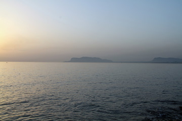 Fototapeta premium Sicily - Palermo port and sea