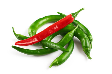 Chili pepper isolated on a white background