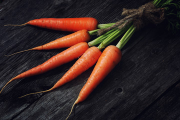 fresh crop of carrots tie beam