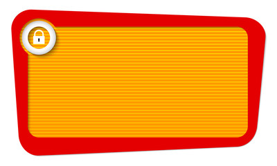 Vector frame for your text with lines and padlock