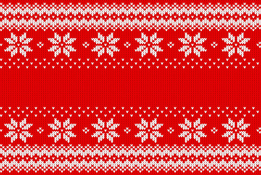 rot und wei&szlig; gestrickter Hintergrund mit Textfreiraum