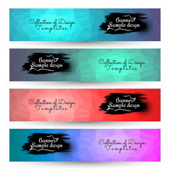4 in 1 Poligon geometric Backgrounds for Banner