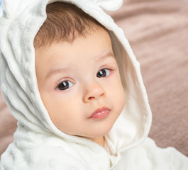baby on towel