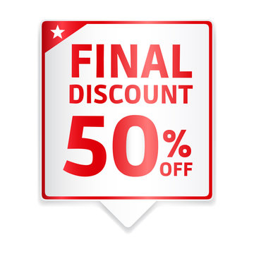 Final Discount 50% Off Red Tag