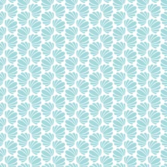 Retro Seashells Seamless Pattern Turquoise  © Jan Engel