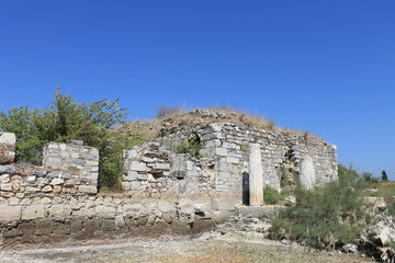 Fototapeta na wymiar Miletus Ruins of ancient Greek city in Turkey