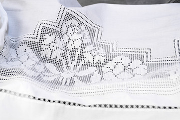White embroidery handmade