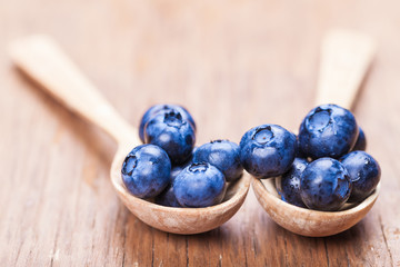 natural fresh blueberries closeup