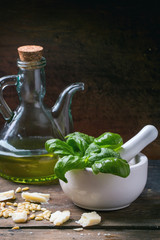 Ingredients for pesto