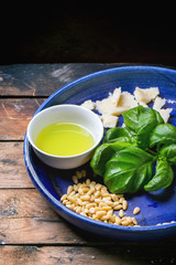 Ingredients for pesto