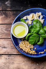 Ingredients for pesto