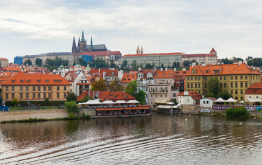 Naklejka na ściany i meble View of Prague Castle from Charles Bridge