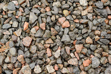 Wet granite rubble