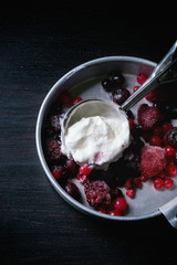 Ice cream with berries