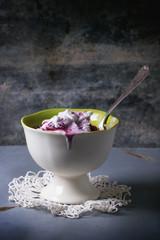 Ice cream with berries