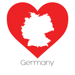 Heart illustration with the shape of Germany