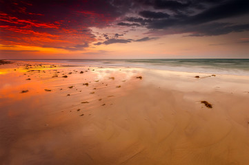 Crépuscule à la plage