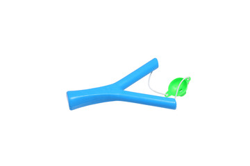 Toy plastic slingshot.