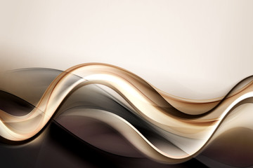 Erstaunliches goldbraunes Wellen-abstraktes Design
